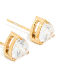 Gold Plated Surgical Steel Heart Prism Stud Earrings - link has visual effect only