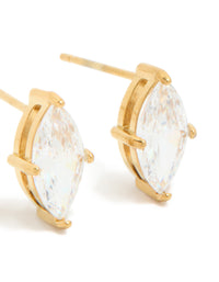 Gold Plated Surgical Steel 10MM Novelty Prism Stud Earrings - link has visual effect only