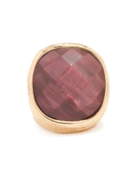 Gold Burgundy Jewel Rock Ring - link has visual effect only