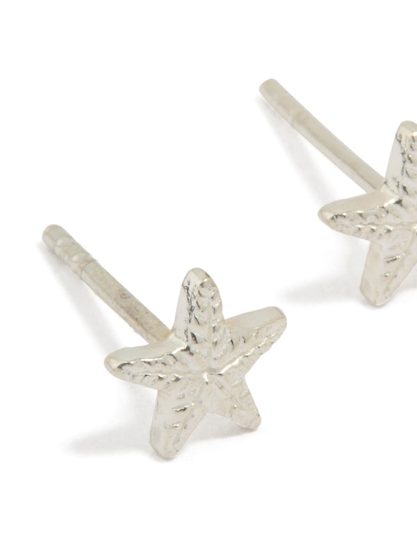 Sterling Silver Starfish Stud Earrings