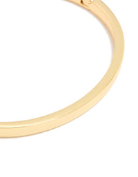Gold Simple Hinged Bangle - link has visual effect only