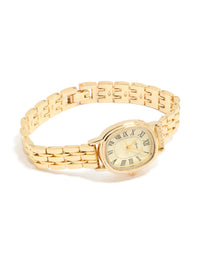Gold Oval Face Watch - link has visual effect only