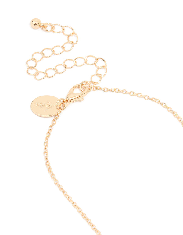 Kids Gold Bright Pink Heart Best Friend Necklaces 2-Pack