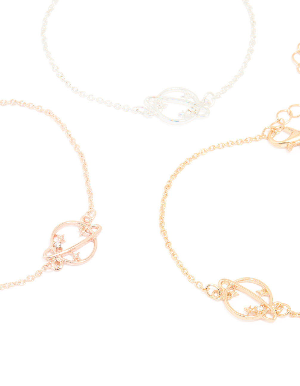 Mixed Metal Planet Bracelets 3-Pack