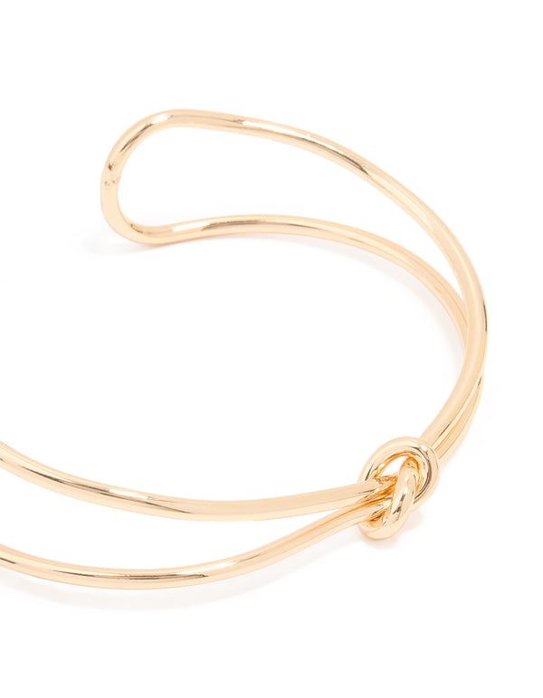 Gold Twist Wrist Cuff