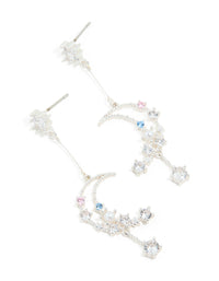 Silver Plated Moon Drop Earrings - link has visual effect only
