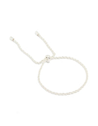 Silver Plated Simple Rope Toggle Bracelet - link has visual effect only