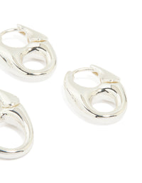 Silver Soda Tab Hoop Earrings 2-Pack - link has visual effect only