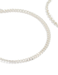 Silver Diamante & Flat Disc Bracelets 5-Pack - link has visual effect only