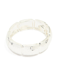 Silver Hammered Rectangle Bangle - link has visual effect only