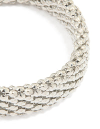 Silver Honeycomb Stretch Bracelet - link has visual effect only