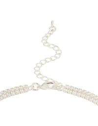 Silver Cubic Zirconia Y-Necklace & Drop Earrings Set - link has visual effect only