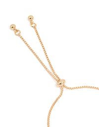 Gold Cubic Zirconia Flower Toggle Bracelet - link has visual effect only