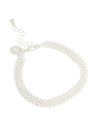 Silver Cubic Zirconia Tennis Bracelet - link has visual effect only