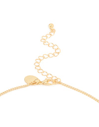 Gold Plated Freshwater Pearl & Mini Link Necklace - link has visual effect only
