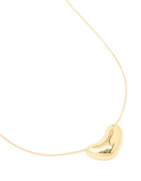 Gold Plated Brass Molten Pebble Pendant Necklace - link has visual effect only
