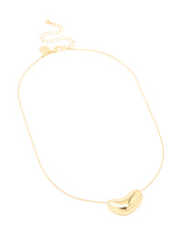 Gold Plated Brass Molten Pebble Pendant Necklace - link has visual effect only