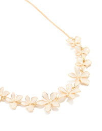 Gold Enamel Flower Necklace - link has visual effect only