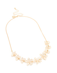 Gold Enamel Flower Necklace - link has visual effect only