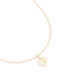 Gold Winged Heart Pendant Necklace - link has visual effect only