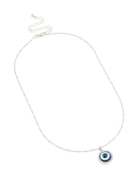 Silver Turkish Evil Eye Pendant Necklace - link has visual effect only