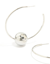 Silver Ball Hoop Earrings - link has visual effect only