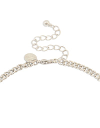 Silver Diamante Fringe Long Necklace - link has visual effect only