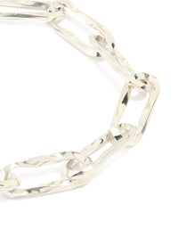 Silver Organic Paperclip Chain Necklace - link has visual effect only