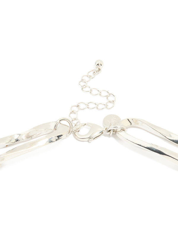 Silver Organic Paperclip Chain Necklace
