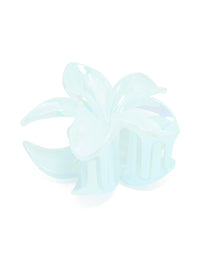 Iridescent Blue Pearlised Tropical Claw Clip - link has visual effect only