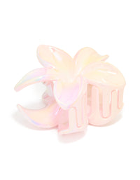 Iridescent Pearised Frangipani Claw Clip - link has visual effect only