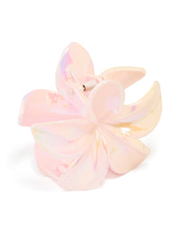 Iridescent Pearised Frangipani Claw Clip - link has visual effect only