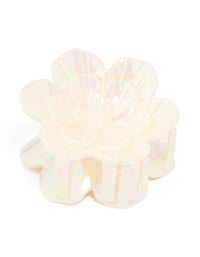 Pearlised Double Flower Claw Clip - link has visual effect only