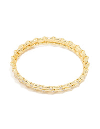 Gold Plated Diamante Spiral Bangle - link has visual effect only