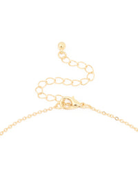 Gold Plated Cubic Zirconia Black Flower Trio Station Necklace - link has visual effect only