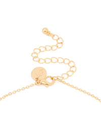 Gold Plated Cubic Zirconia & Freshwater Pearl Dainty Station Necklace - link has visual effect only