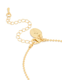 Gold Plated Cubic Zirconia Teardrop & Round Toggle Bracelet - link has visual effect only