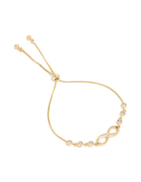 Gold Plated Cubic Zirconia Infinity Toggle Bracelet - link has visual effect only
