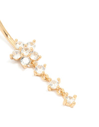 Titanium Cubic Zirconia Butterfly Drop Belly Bar - link has visual effect only