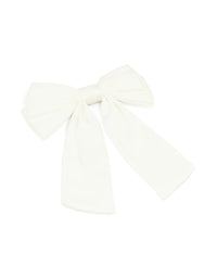 White Medium Bow Clip - link has visual effect only