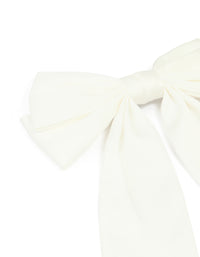 White Medium Bow Clip - link has visual effect only