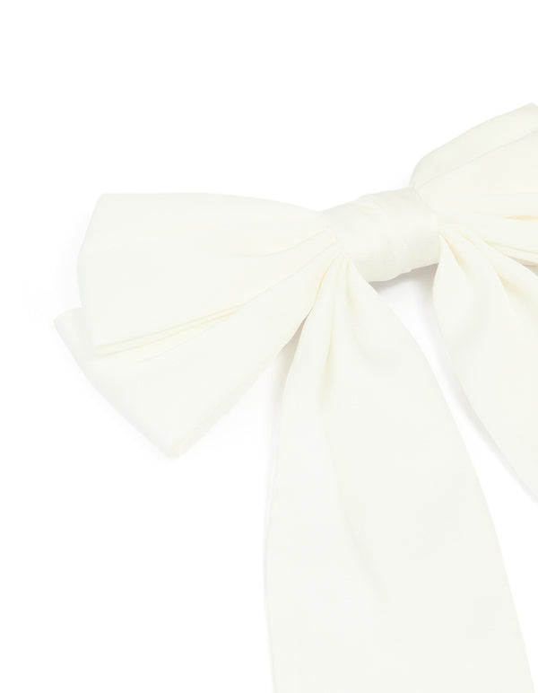 White Medium Bow Clip