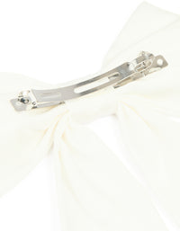White Medium Bow Clip - link has visual effect only