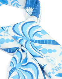 Blue Tropical Print Scarf - link has visual effect only
