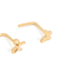 Surgical Steel Bow & Butterfly Nose Studs 3-Pack - link has visual effect only