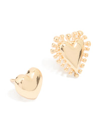 Gold Cubic Zirconia Heart Pins 3-Pack - link has visual effect only