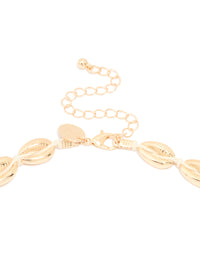 Gold Cowry Shell Short Necklace - link has visual effect only