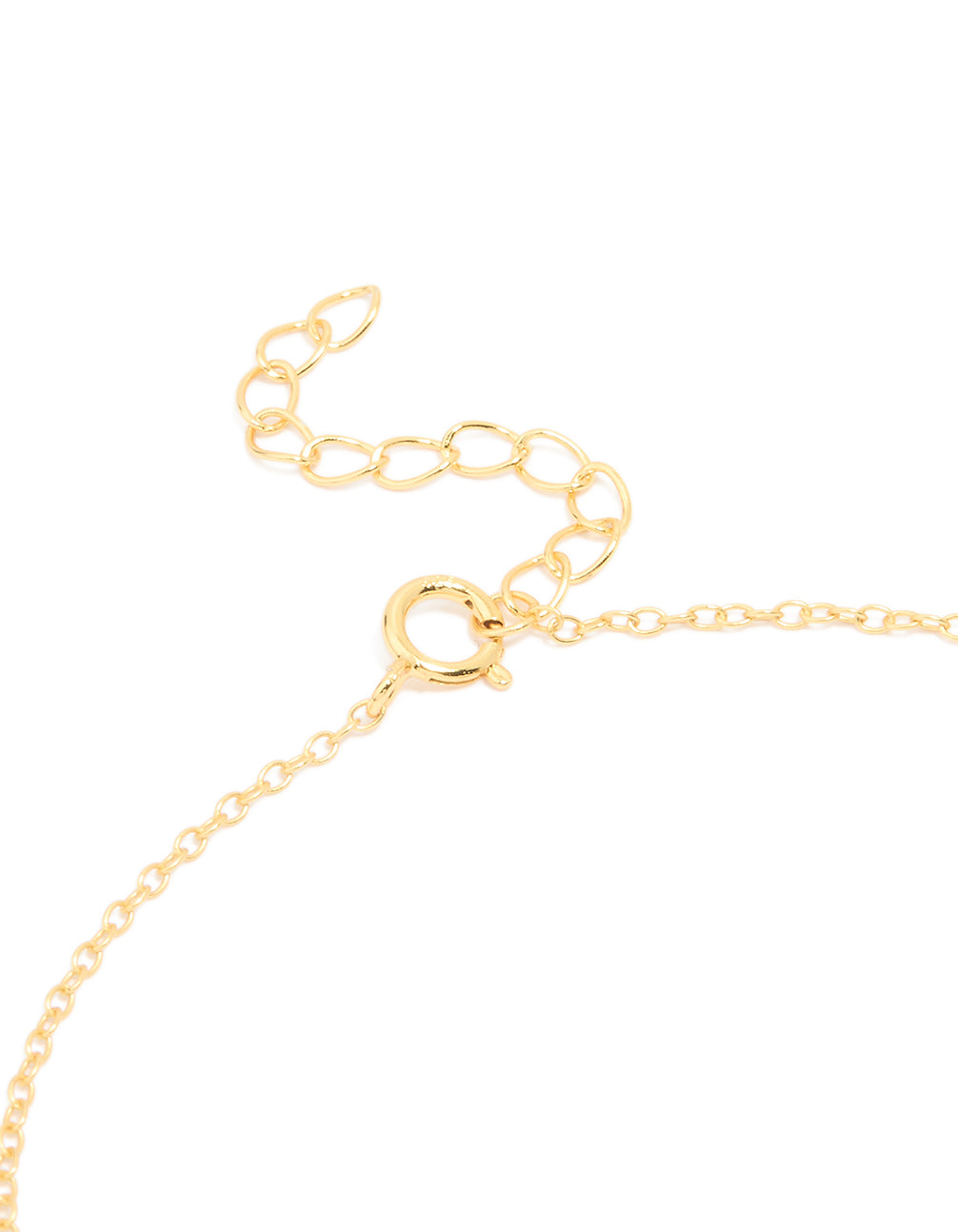 Gold Plated Sterling Silver Station Chain Bracelet