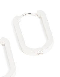 Waterproof Stainless Steel Oblong Hoop Earrings - link has visual effect only