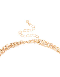 Antique Gold Charm Tassel Layered Necklace - link has visual effect only